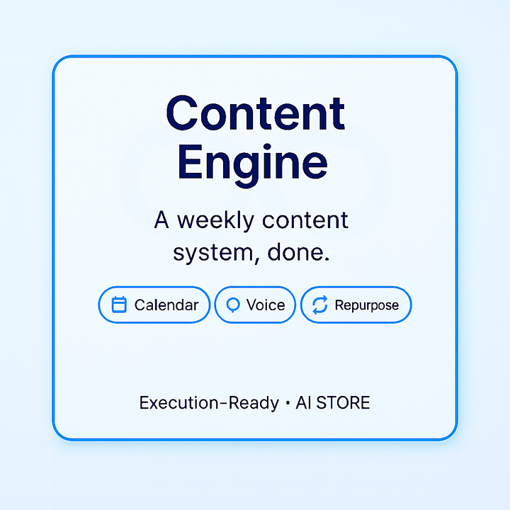 AI STORE — Content Engine