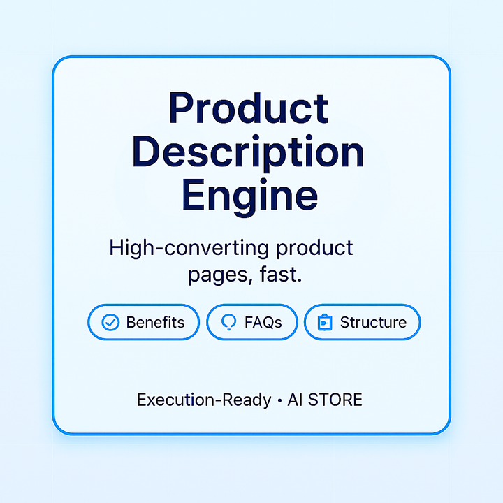 AI STORE — Product Description Engine